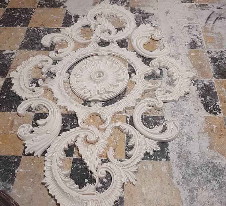 دور لامپی جدید گچکاری پیش ساخته (پلی یورتان) نصب سریع