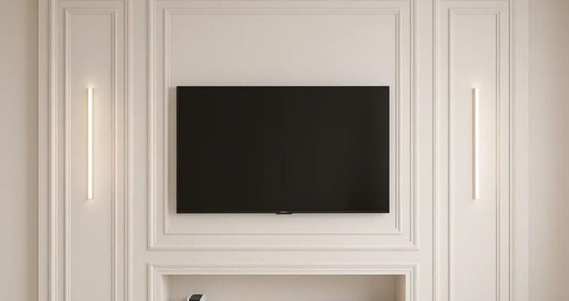 گچبری پیش ساخته پشت تلویزیون