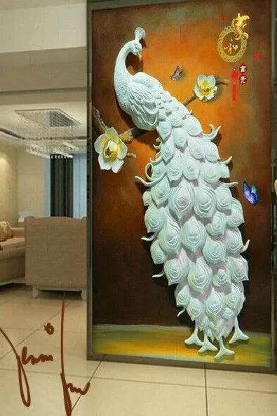 تصویر آموزش گچبری طاووس