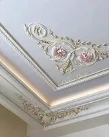 تصویر گچبری سقف پذیرایی مستطیل